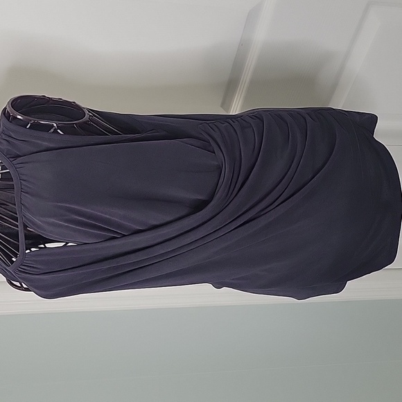 Deletta Elegant Black Draped Sleeveless Top SUZE XS - Picture 3 of 5